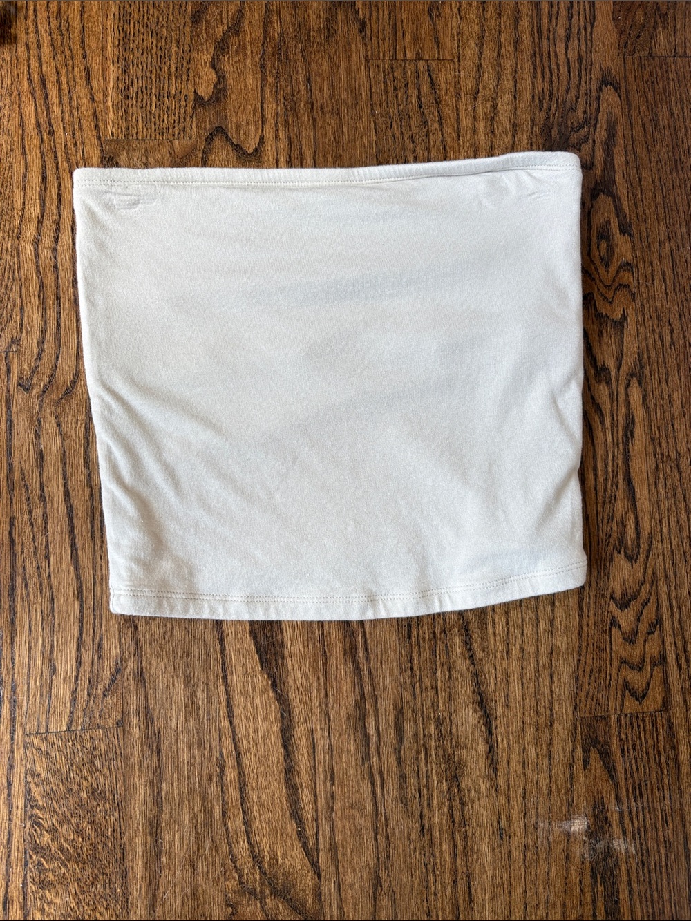 Old Navy White Cotton Stretch Tube Top